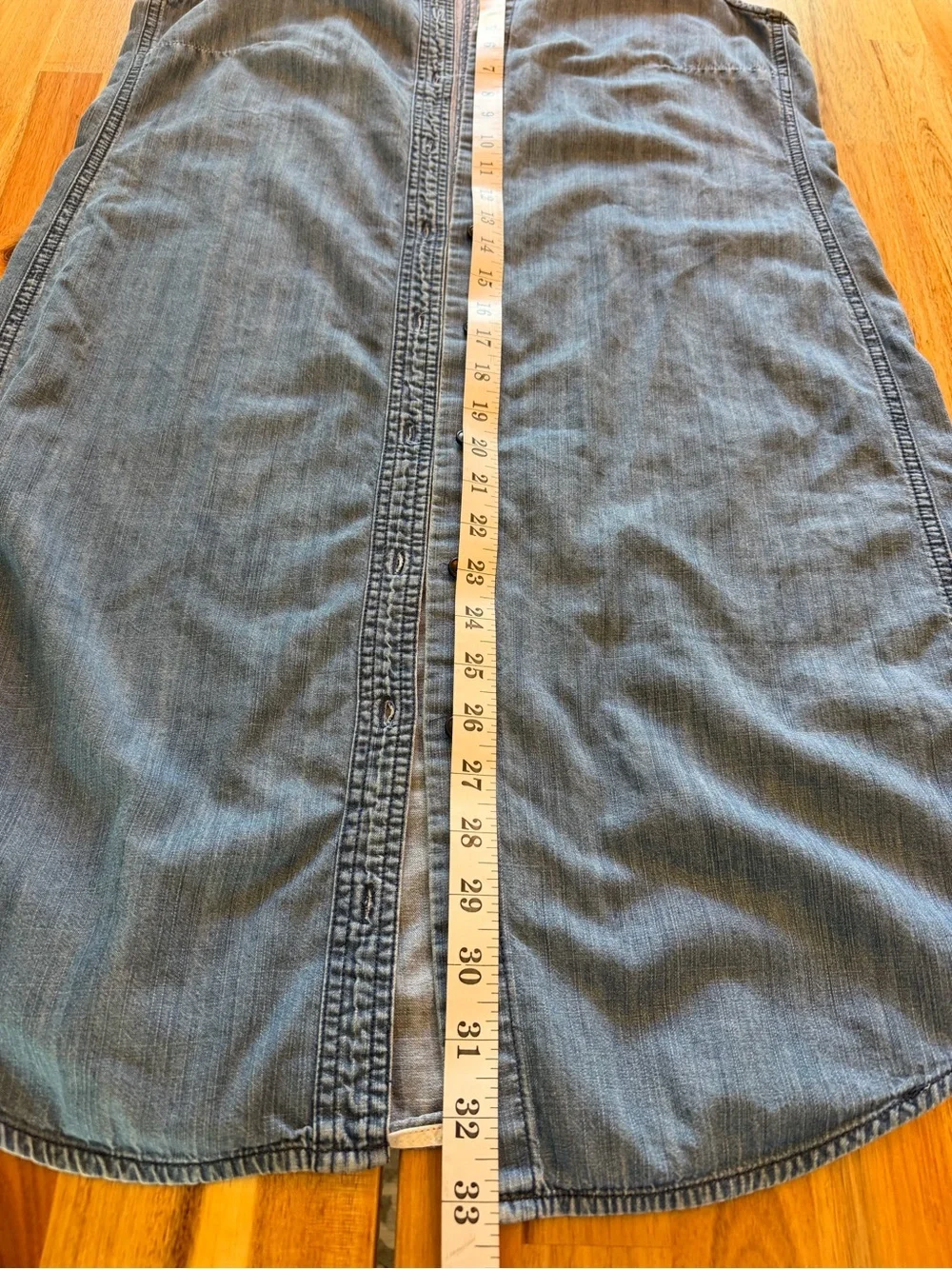 J.Crew Chambray Denim Sleeveless Button Front Midi Shirt Dress Size S